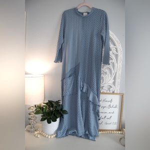 SOLD- Zadie B’s light dusty blue modest dress